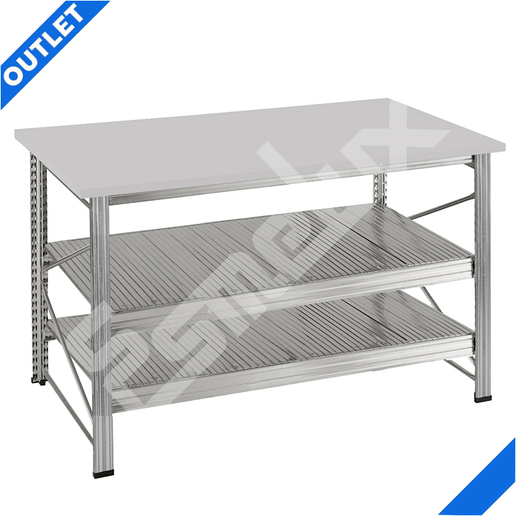 Mesa de trabajo de melamina Mesa de taller con encimera de madera DM de 19 mm de grosor